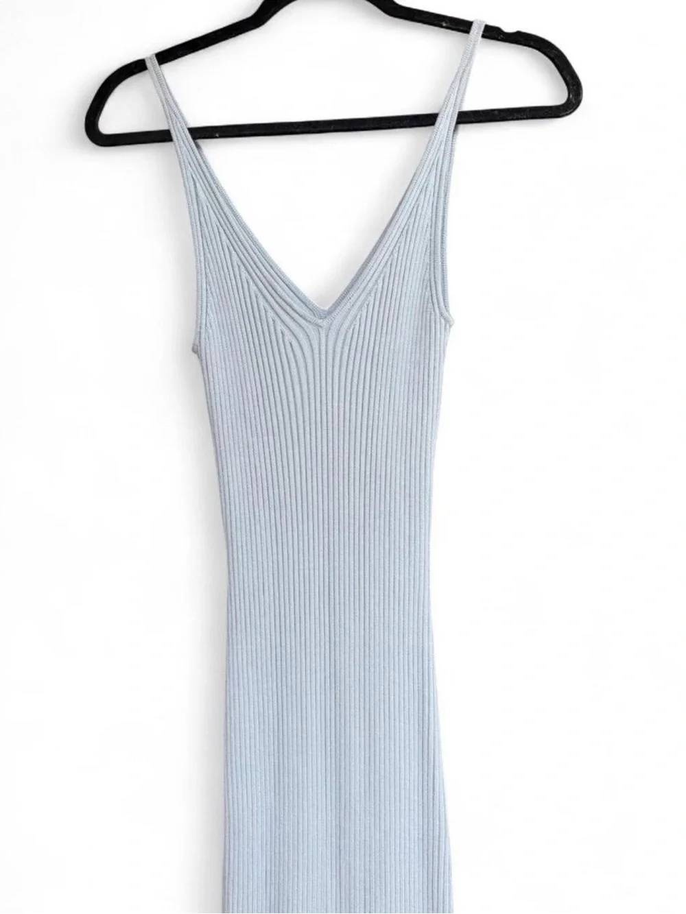 Abercrombie & Fitch Blue Ribbed Knit Sweater Dress Medium
